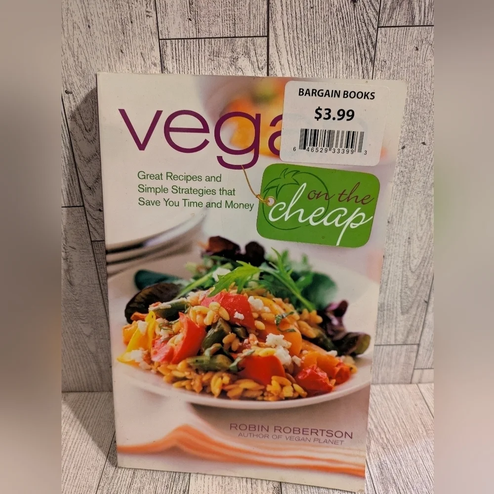 Vegan on the Cheap Cookbook by Robin Robertson - White Cover